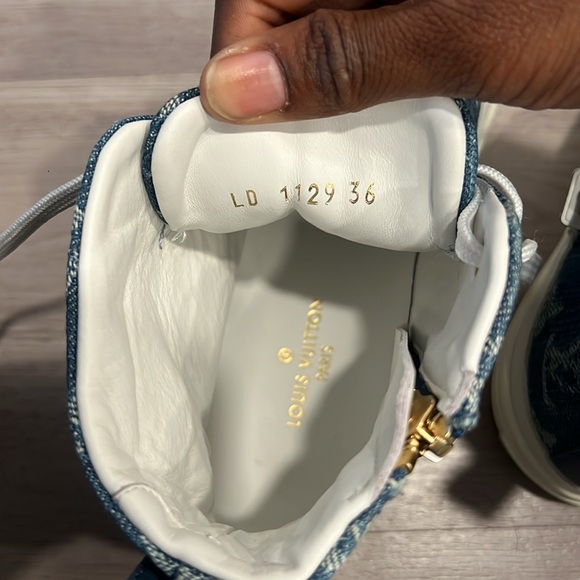 Louis Vuitton Denim Sneakers 100% Authentic - Picture 5 of 6